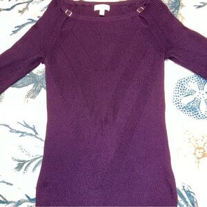 Calvin Klein Size XS Purple Light Knit Pullover Sweater